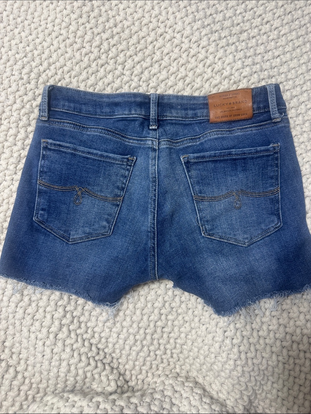 Lucky Brand Medium Blue Denim Cutoff Shorts